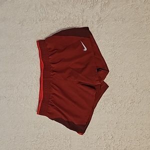 Dark Orange Nike Dri Fit Shorts